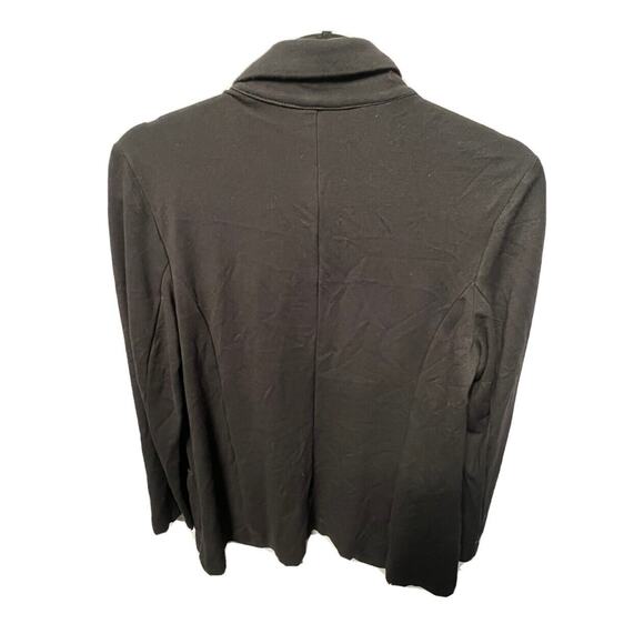 J. Jill Cardigan Jacket Size S Ponte Open Pocket Front Blazer Charcoal Black - Picture 2 of 6